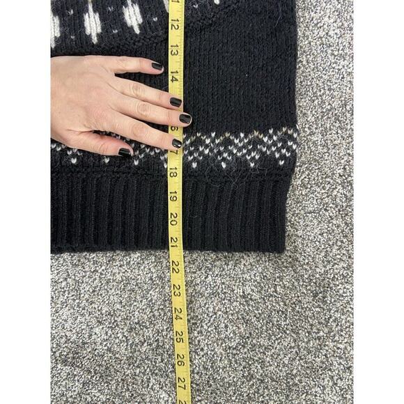 Women’s Old Navy Cozy Fair Isle Cable Knit Turtleneck Sweater Large NWT Black - Picture 6 of 7